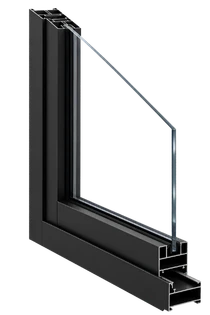 AL 40 architectural profile schematic and glazing detail