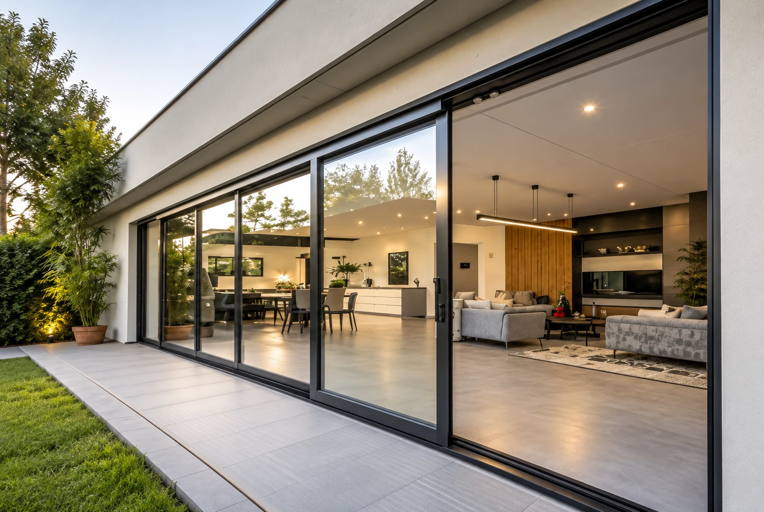 AluK Sliding Systems architectural aluminium door installation
